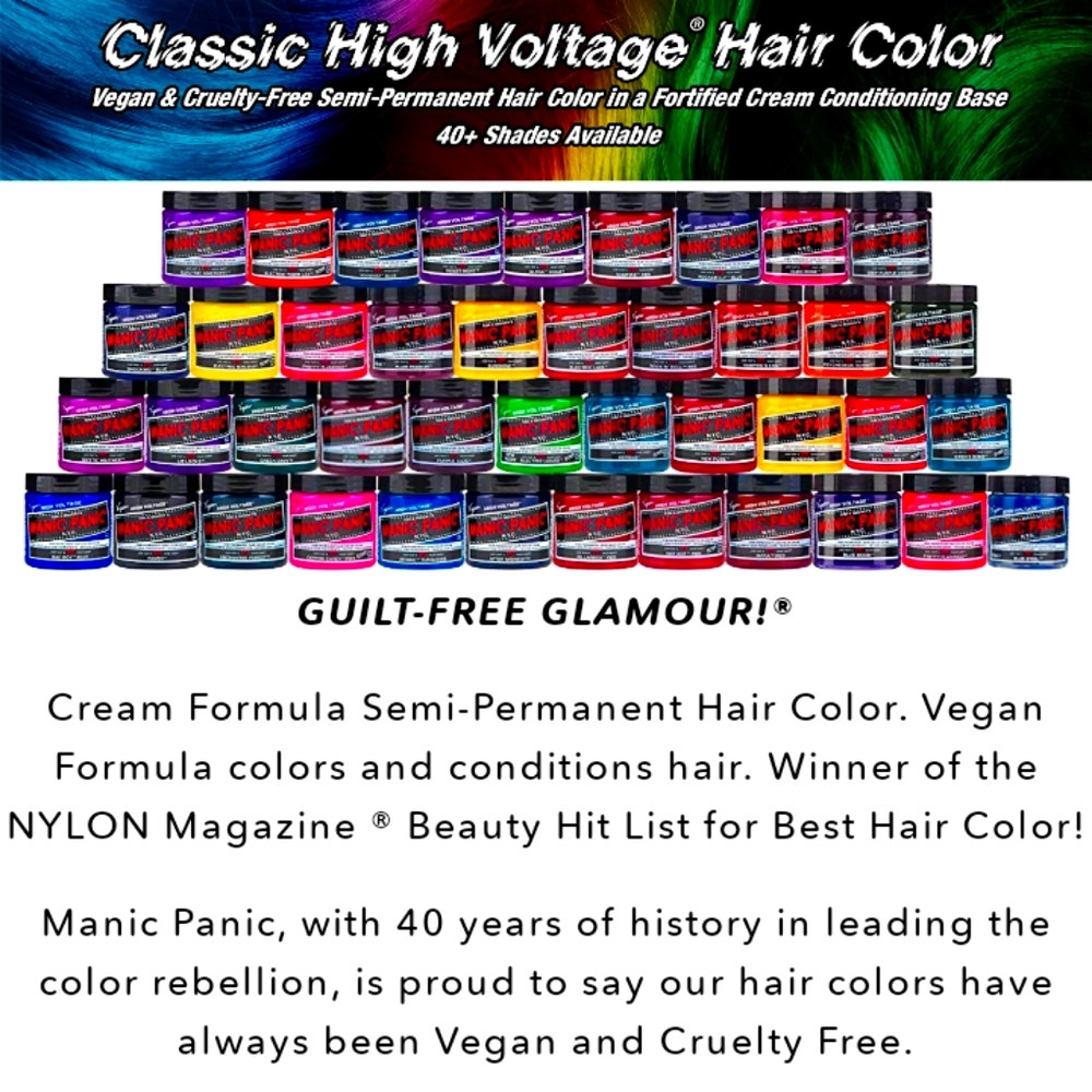 12 Different MANIC PANIC Hair Dye Colours - Sold in 21.5 Sealed Jars - NEW 💋